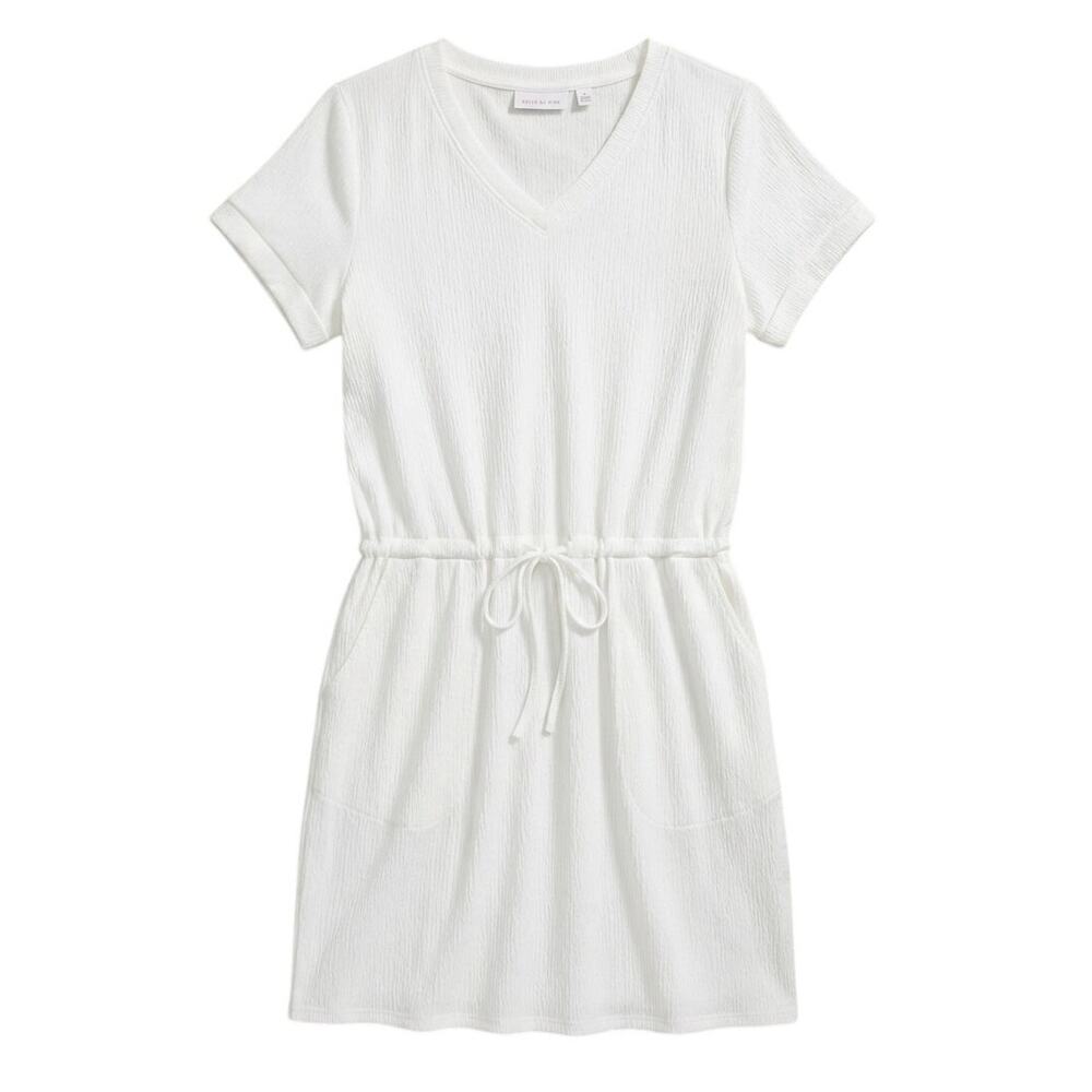 Belle by Kim Gravel Women's S Boho Coastal Minimalist Resortwear Texture Dress